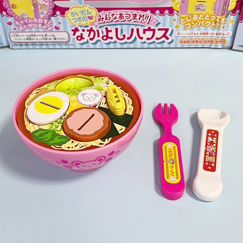 Japanese Lifestyle And Food - ชุดของเล่นบะหมี่ราเม็งญี่ปุ่นจำลอง ตุ๊กตาน่ารักกินอาหาร ของเล่นบะหมี่เด็กเล่นบ้าน ชุดของขวัญวันเกิด