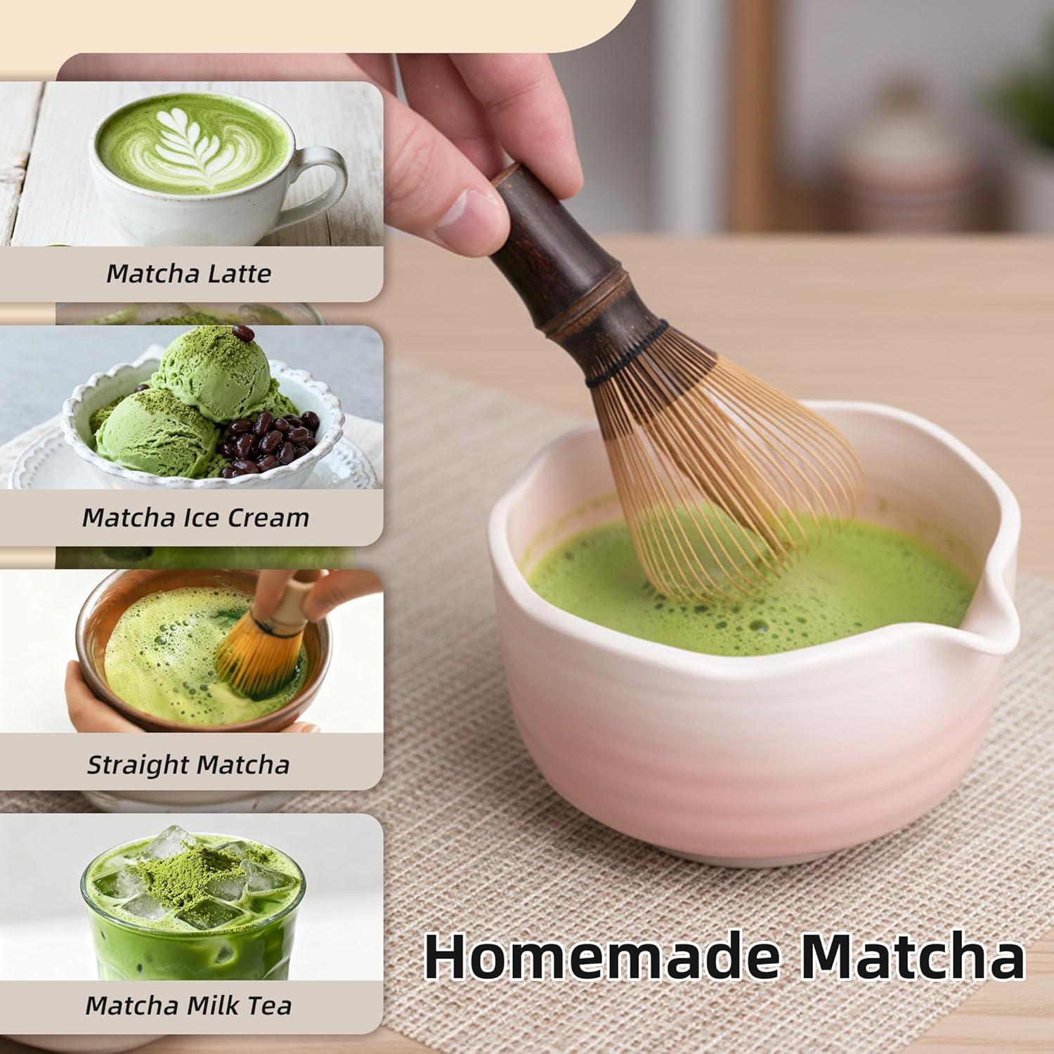 แปรงตีชาเขียวมัทฉะทำมือจากไม้ไ - Bamboo Whisk Chasen บทวิจารณ์และราคา